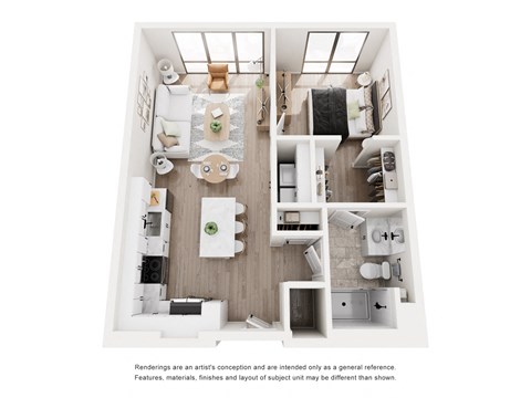 a 3 bedroom floor plan with a bedroom and a living room